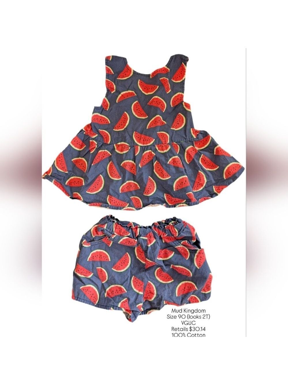 Mud Kingdom Watermelon Print Kids‎ Matching Set
